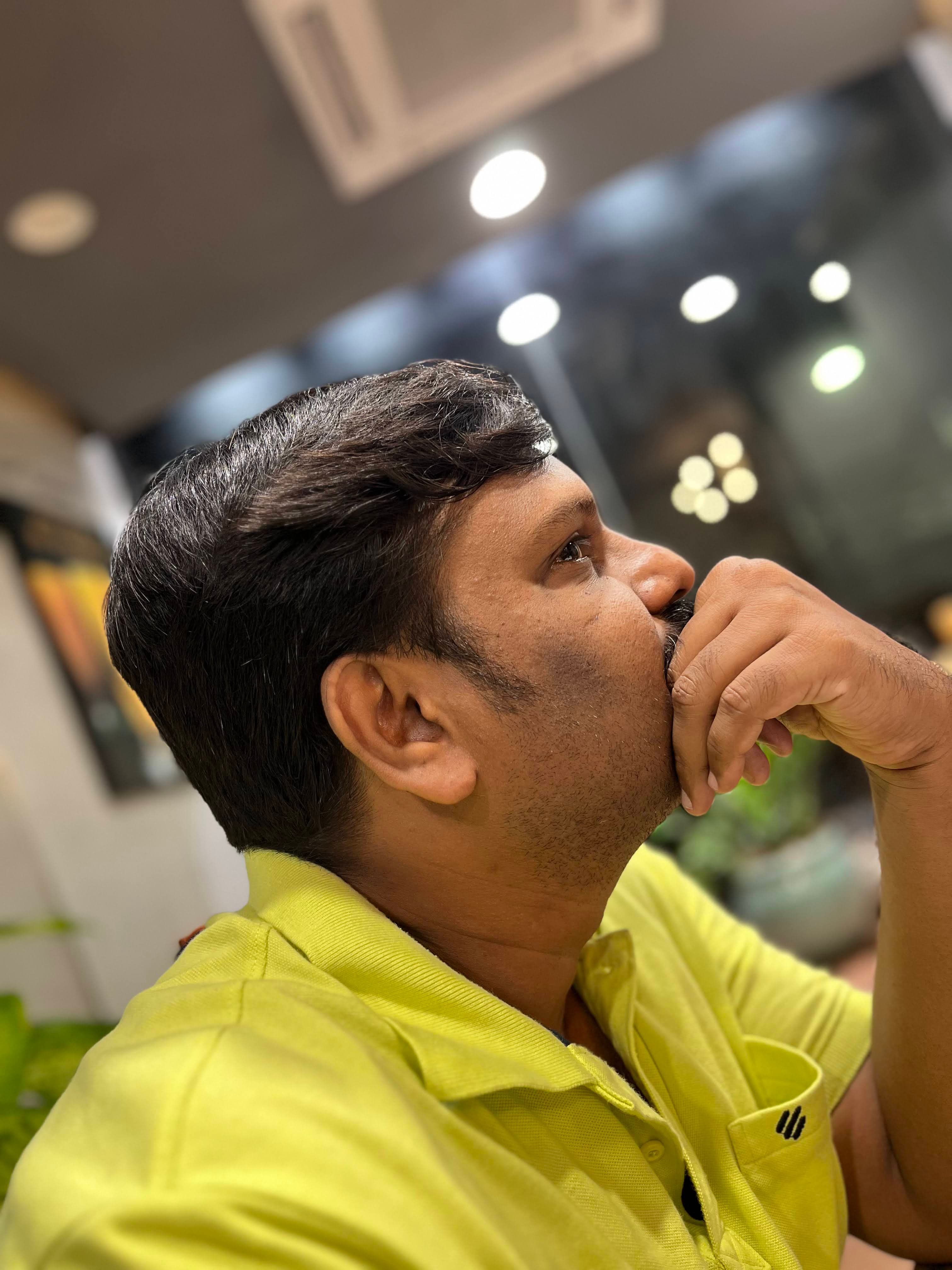 Portrait shot with studio like lighting